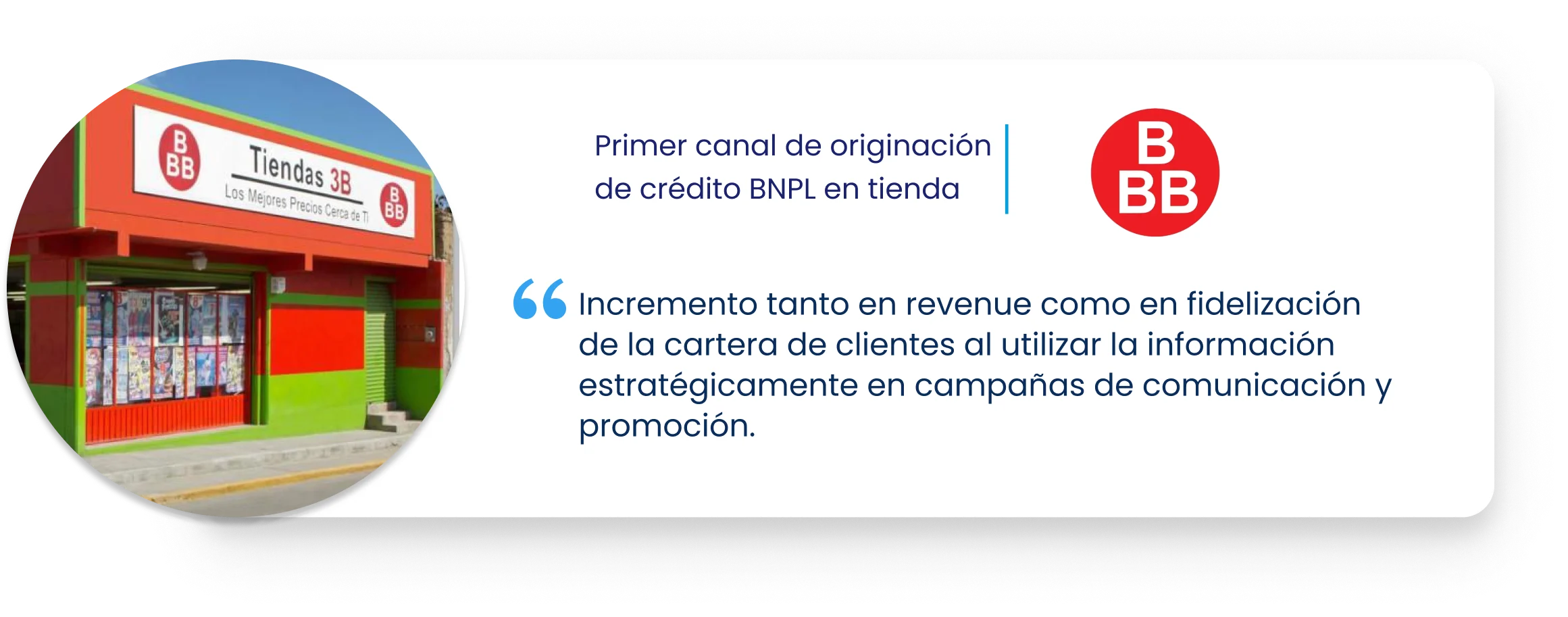 Testimonio de Tiendas 3B sobre originación de crédito BNPL en tienda